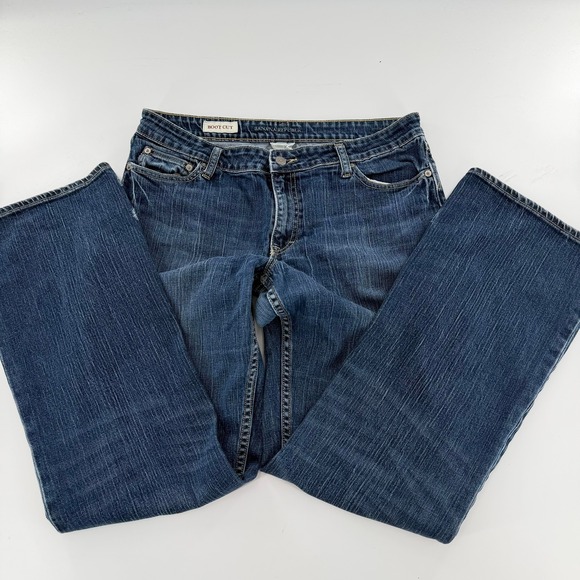 Banana Republic Bootcut Jeans Vintage Women 14L Blue Dark Wash Denim Boot Leg - Picture 2 of 11